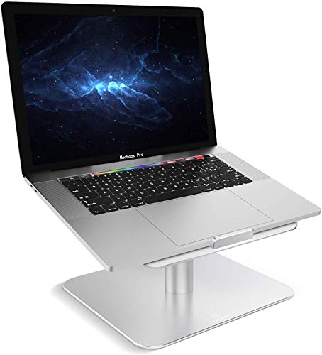 Product Cover Laptop Notebook Stand, Lamicall Laptop Riser: [360-Rotating] Desktop Holder Compatible with Apple MacBook, Air, Pro, Dell XPS, HP, Samsung, Lenovo More 10-17 Inch Laptop Notebooks - Silver