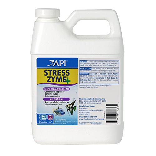 Product Cover API STRESS ZYME Freshwater and Saltwater Aquarium Cleaning Solution 32-Ounce Bottle