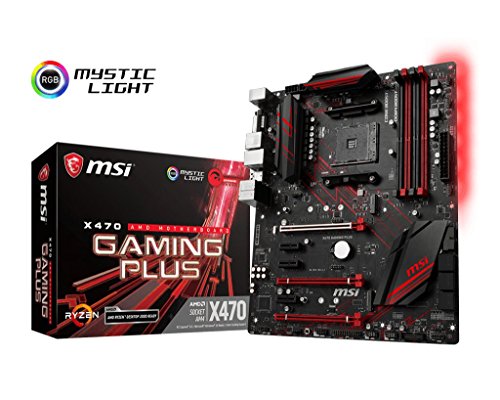 Product Cover MSI Performance Gaming AMD X470 Ryzen 2 AM4 DDR4 Onboard Graphics CFX ATX Motherboard (X470 Gaming Plus)