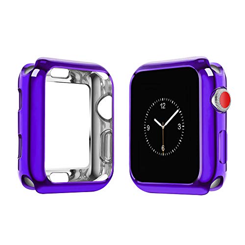 Product Cover top4cus Environmental Soft Flexible TPU Anti-Scratch Lightweight Protective 42mm Iwatch Case Compatible Apple Watch Series 5 Series 4 Series 3 Series 2 Series 1 - Blue Violet