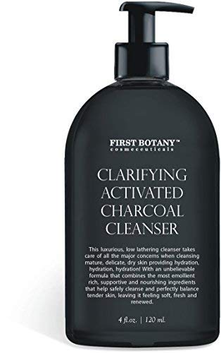 Product Cover Activated Charcoal Cleanser 4 fl oz with MSM and Vegan DMAE, Vitamin C and Alpha Lipoic Acid Helps to Combat Acne and Blemishes, Fade Dark Spots, and Provide Anti-aging and Antioxidant Protection.