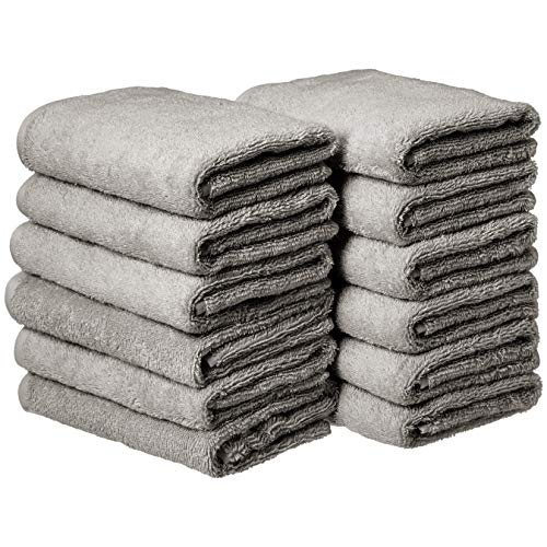 Product Cover AmazonBasics Cotton Hand Towels - Pack of 12, Grey