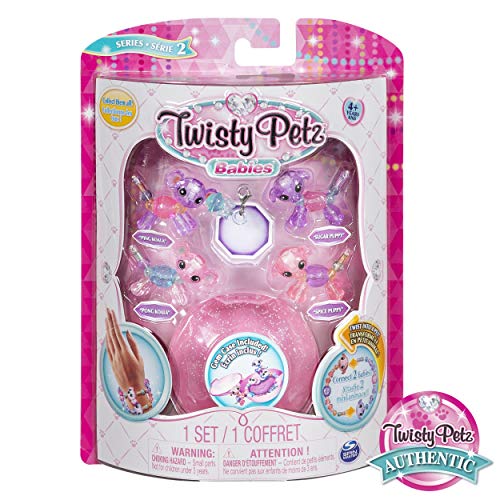 Product Cover Twisty Petz, Series 2 Babies 4-Pack, Koalas and Puppies Collectible Bracelet and Case (Pink) for Kids