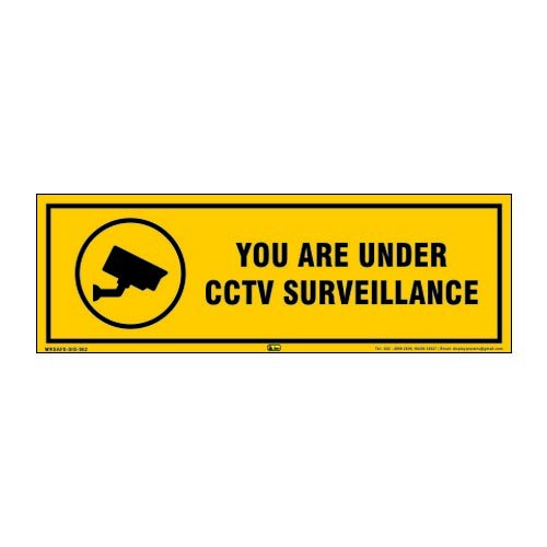 Product Cover Mr. Safe You are Under CCTV Surveillance Sign PVC Sticker 12 Inch X 4 Inch
