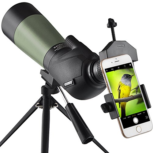 Product Cover Gosky 20-60x60 HD Spotting Scope with Tripod, Carrying Bag and Scope Phone Adapter - BAK4 45 Degree Angled Eyepiece Telescope for Target Shooting Hunting Bird Watching Wildlife Scenery