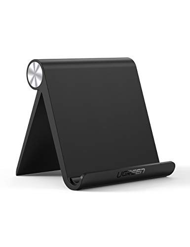 Product Cover UGREEN Tablet Stand Holder Desk Adjustable Compatible for iPad 9.7 2018, iPad Pro Air 2019 iPad Mini 4 3 2, Nintendo Switch, Samsung Galaxy Tab S5e S4 S3, iPhone 11 Pro Max XS XR X 8 Plus 7 6 (Black)