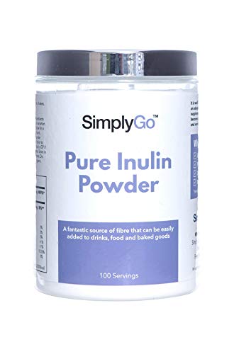 Product Cover Pure Inulin Powder from SimplyGo | 500g | 100 Servings | Great Source of Soluble Dietary Fibre | Prebiotic Supplement | Vegan Friendly | Resealable Tub for Ease