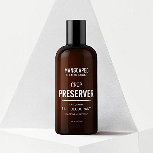 Product Cover Manscaped Men's Ball Deodorant, Male Care Hygiene Moisturizer, The Crop Preserver, Anti-Chafing Groin Protection With Active pH Control and Cooling Aloe Vera Deodorant