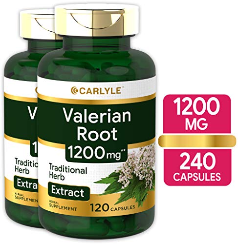 Product Cover Carlyle Valerian Root Extract 1200 mg 240 Capsules | Non-GMO, Gluten Free | Highest Potency Per Capsule