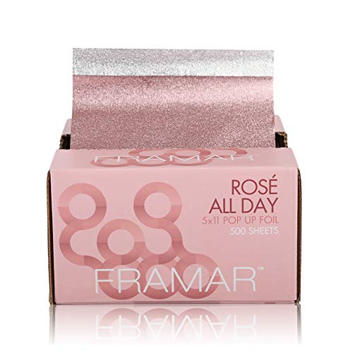 Product Cover Framar Rosé All Day Pop Up Hair Foil, Aluminum Foil Sheets, Hair Foils For Highlighting - 500 Foil Sheets