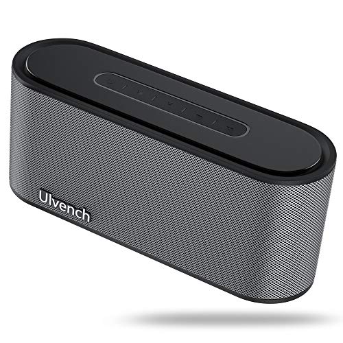 Product Cover Portable Wireless Speaker, Ulvench Bluetooth V4.2 20W Stereo Speaker with Enhanced Bass and HiFi Sound Dual-Driver, 10 Hours Playtime with Built-in Mic AUX/SD Input for Home Party Car and Gift (Black)