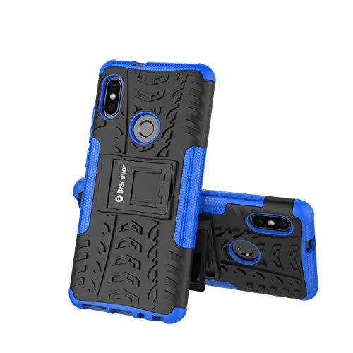 Product Cover Bracevor Shockproof Hybrid Kickstand Back Case Defender Cover for Xiaomi Redmi Note 5 Pro - Blue