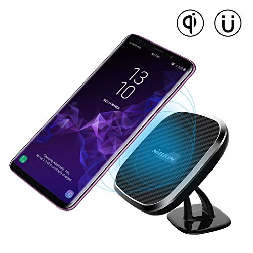 Product Cover Nillkin 2-in-1 Qi Fast Wireless Charging Pad & Magnetic Car Mount Holder for Samsung Note 9/8/S9/S8/S8 Plus, 7.5W Fast Charging for iPhone Xs Max/XS/XR/X/8/8 Plus - Model C