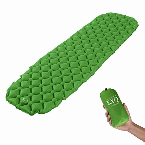 Product Cover KYQ Ultralight Air Sleeping Pad - Inflatable Camping Mat,Ultra-Compact for Camping, Hiking, Backpacking and Traveling -Comfortable Air Support Cells Design (Green)
