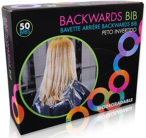 Product Cover Framar Backwards Bib - 50 Bibs - Protects Salon Chair & Salon Cape from Hair Dye - Barber Cape & Hair Cutting Cape