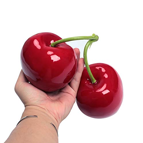 Product Cover XINFU 1-Piece Artificial Big Cherry Simulation Food Model Cabinet Decoration Photography Props