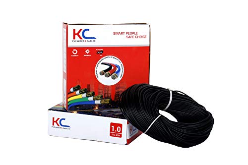 Product Cover KC Cab 1 Sq mm Copper PVC Insulated Wire, 90m(Black)