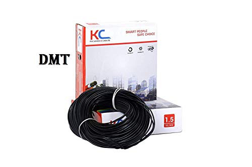 Product Cover KC Cab 1.5 Sq.mm Copper PVC Insulated Wire -(90m, Black)