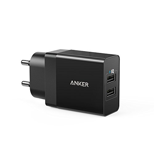 Product Cover Anker 12W Power Port 2 Dual USB Wall Charger with PowerIQ for Smartphones (Black)