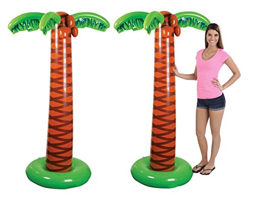 Product Cover 4E's Novelty Pack of 2 Inflatable Palm Trees, Great for Pool and Beach Party