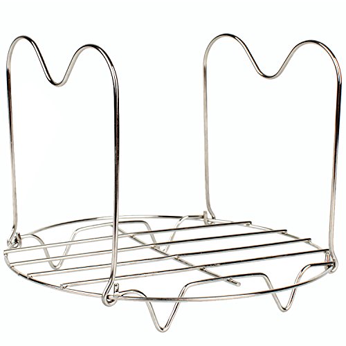 Product Cover Steamer Rack Trivet with Handles Compatible for Instant Pot 6 & 8 qt Accessories - Great for Lifting out Springform Pan / Cheesecake Pan