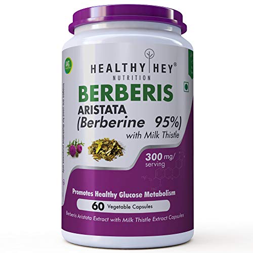 Product Cover HealthyHEY Berberis (Berberine 95%) with Milk Thistle - 60 Vegetable Capsules (Pack of 1)