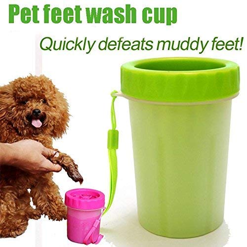 Product Cover 24x7 eMall Portable Durable Cleaning Cup with Silicone Bristles (Multicolour, Small Breeds)