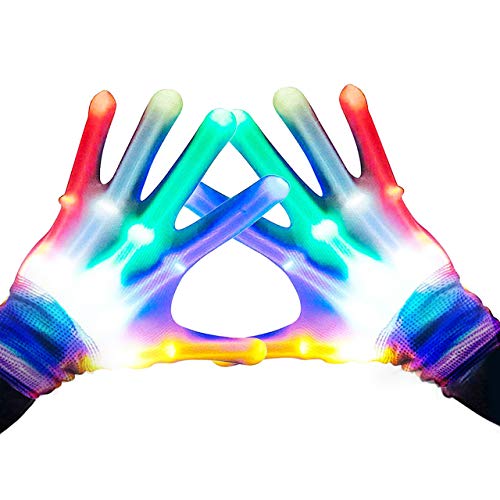 Product Cover superwinky Toys for 3-12 Year Old Boys Girls, Colorful Flashing Finger Gloves for Kids Cool Toys for Teen Boys Girls Age 3-12 Gifts for 3-12 Year Old Teen Boys Girls Medium Size WKUSSTG05