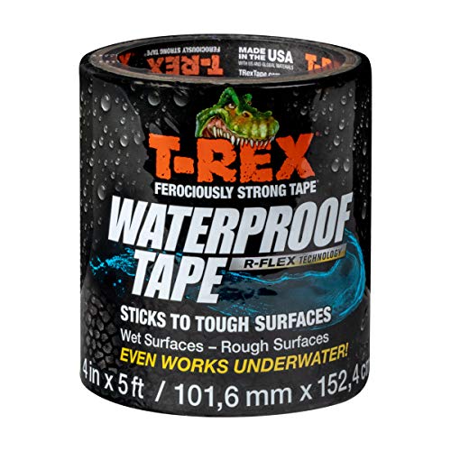 Product Cover T-Rex 285987 Ferociously Strong Waterproof Tape, 4 Inch Wide, Black
