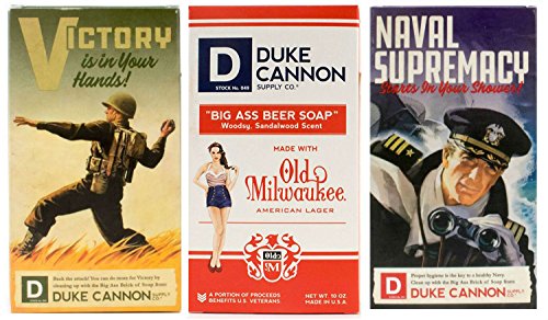 Product Cover Duke Cannon Limited Edition WWII Era Big Brick of Soap for Men, 10oz. - Variety Set, 3 Bars