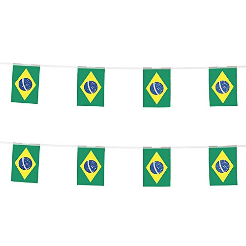 Product Cover KalaBear Brazil Flags,Brazilian National Country World Pennant String Flags Banners For Party Events Decorations Classroom Garden Olympics Festival Grand Opening Bar Sports Clubs