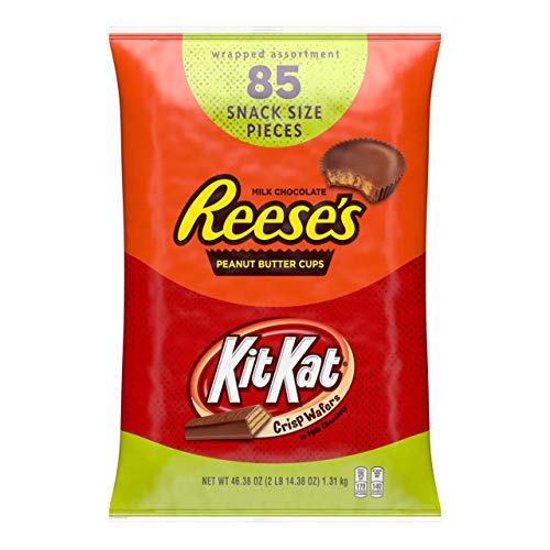 Product Cover Reese's and Kit Kat Halloween Assorted Milk Chocolate, Snack Size Candy, 85 Pieces