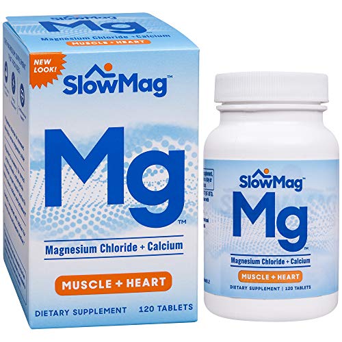 Product Cover SlowMag Mg Muscle + Heart Magnesium Chloride with Calcium Supplement, 120 Count