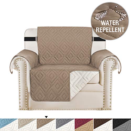 Product Cover H.VERSAILTEX Reversible Chair Cover Furniture Protector Anti-Slip Couch Cover Water Resistant 2 Inch Wide Elastic Straps Chair Slipcover Pets Kids Fit Sitting Width Up to 21
