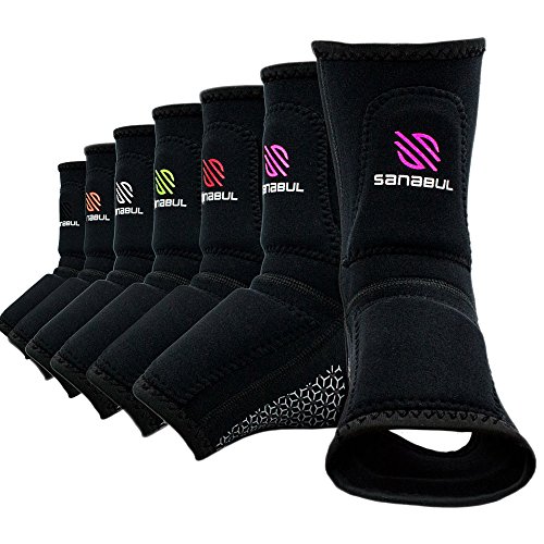Product Cover Sanabul Essential Striking Gel Ankle Guard for MMA Muay Thai Kick Boxing (Pair) (Pink, S/M)