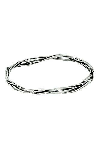 Product Cover Paz Creations 925 Sterling Silver Textured Twisted Bangle
