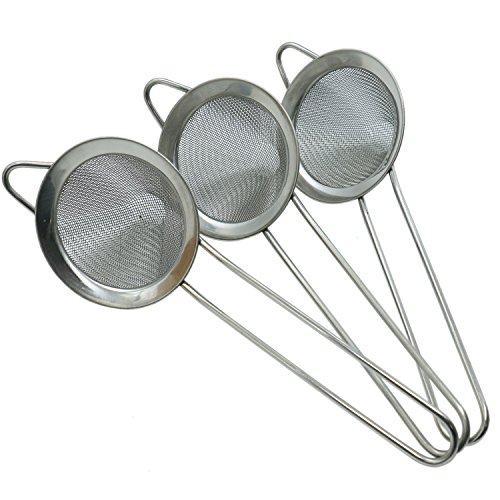 Product Cover Pomeat Pack of 3 Stainless Steel Mesh Strainer For Cocktail Drink Bar Strainers Bartender Bar Tool, 2.8''/7cm