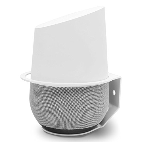 Product Cover Google Home Wall Mount, ALLICAVER Sturdy Metal Made Mount Stand Holder for Google Home.(White)