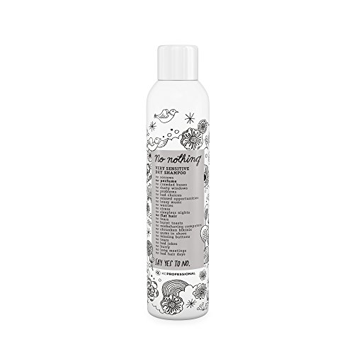 Product Cover No nothing Very Sensitive Dry Shampoo - Fragrance Free Dry Shampoo, 100% Vegan, Hypoallergenic, Unscented, Gluten Free, Soy Free, 6.76 oz