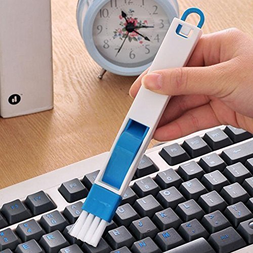 Product Cover ONEPEARL Corners & Edges Dust Cleaning Brush for Window Frame, Keyboard with Mini Dustpan, Blue