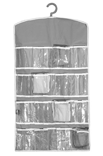 Product Cover HomeStrap Hanging Wardrobe Organizer with 16 Pokets, Organizes Socks, Undergarments, Belts, Ties, Scarfs/Grey