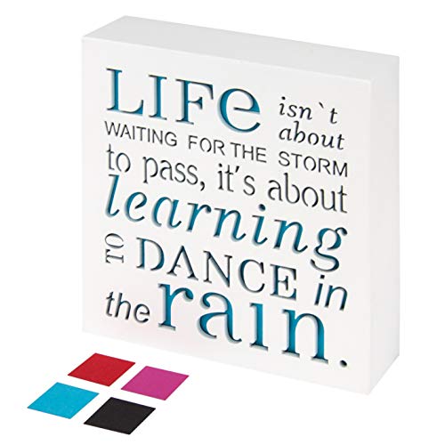 Product Cover KAUZA Dance in The Rain - Home Decor Signs, Decorative Signs, Inspirational Plaques,Wooden Signs with Sayings Inspirational Gifts