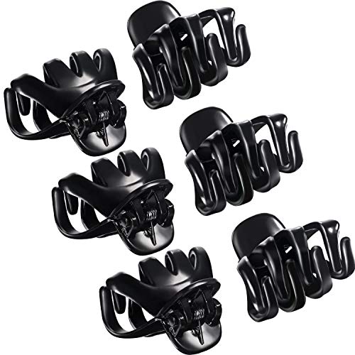 Product Cover Bememo 24 Pack 3 cm Mini Grip Octopus Clip Spider Jaw Hair Claw Clips (Black)