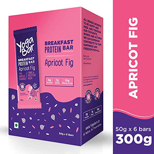 Product Cover Yogabar Breakfast Protein Apricot and Fig Bars - 300gm, 50 g x 6 Bars