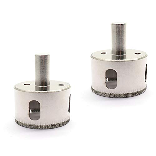 Product Cover LDEXIN 2pcs 40mm/1.58inch Diamond Coated Hole Saw Cutter Core Drilling Drill Bits for Ceramic Glass Tile Porcelain Granite Stone (40mm/1.58inch)