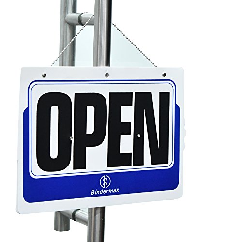 Product Cover Bindermax 'Open - Close', we are Closed Will Return' Hanging Sign Board with 'Will Return' Adjustable time, Two Sided Durable and Sturdy 