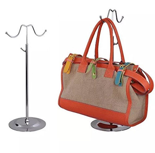 Product Cover DANALLAN Metal Handbag Rack Women Bag Display Stand Double Hook Adjustable Stainless Steel Holder