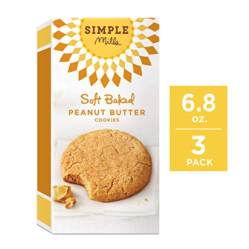 Product Cover Simple Mills Soft Baked Cookies, Peanut Butter, 6.8 oz, 3 count