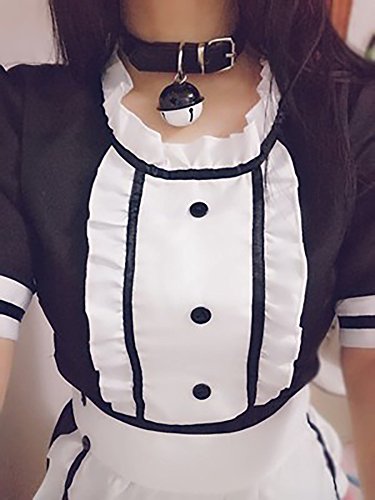Product Cover SUPER Q Handmade Cosplay Choker Lolita Kitty Bell Collar Women Leather Bow Choker Necklace