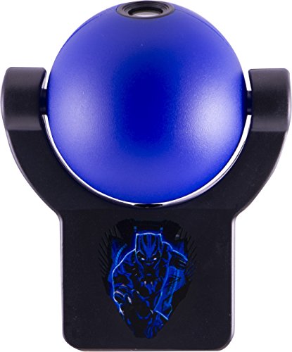 Product Cover Projectables 40980 Black Panther LED Plug-in Night Light Collector's Edition, Marvel Comics Character onto Ceiling, Wall or Floor, Blue & Black